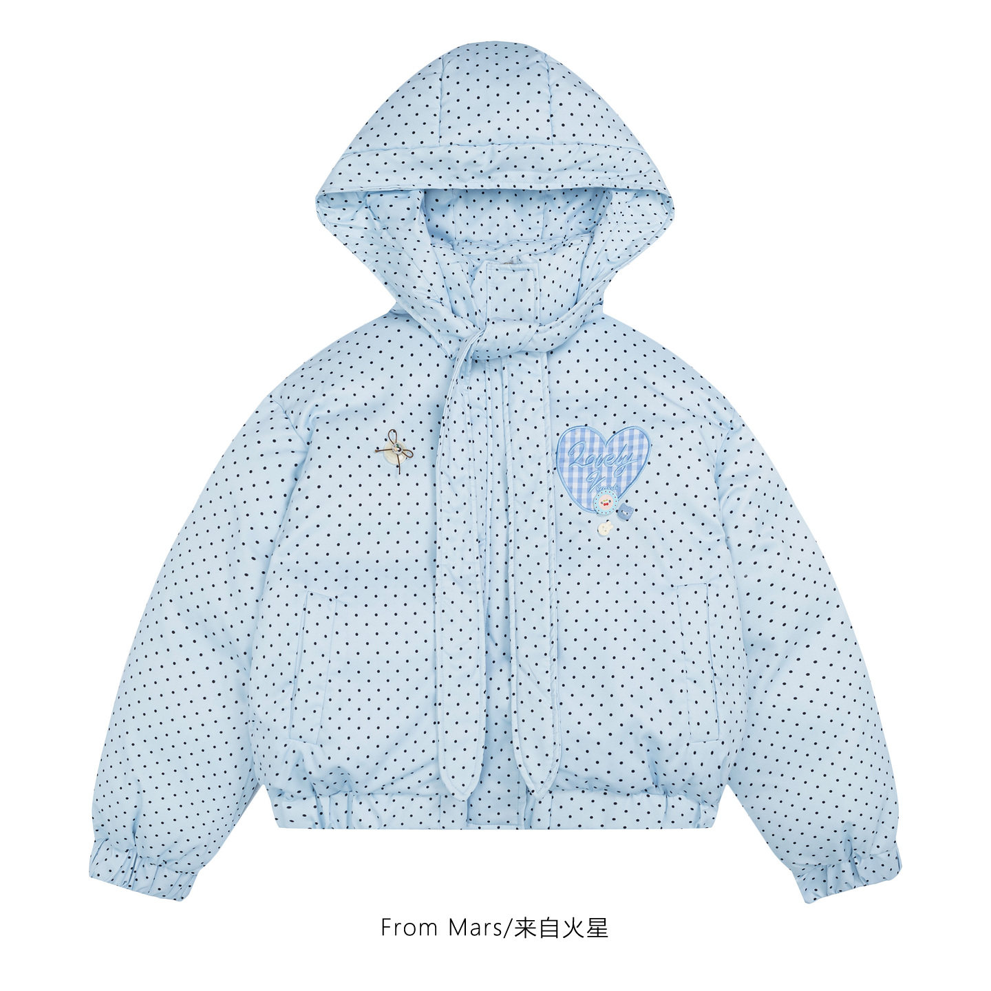 从长计议绑带宽松保暖棉衣外套