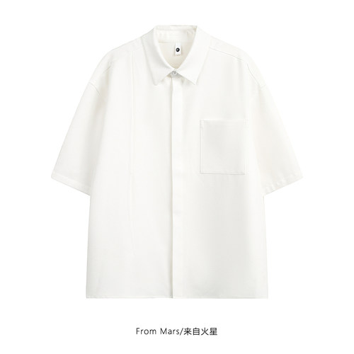 宽松休闲男女短袖衬衫夏季情侣