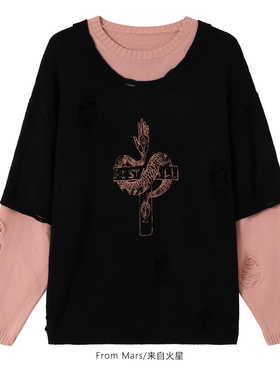 From Mars Squeaking daily holes in knitwear sweaters