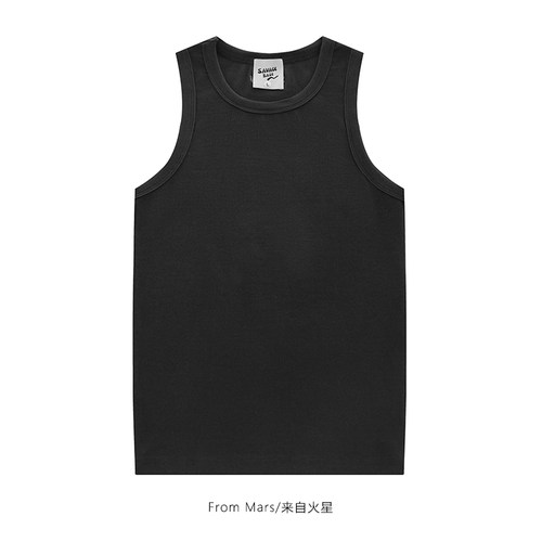 背心宽松百搭字母刺绣嘻哈潮