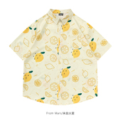 shirt ice Mars From print Summer full sleeved lemon short