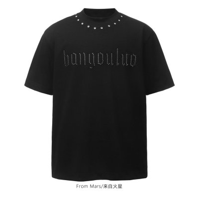 钻缀铭字字母短袖T恤宽松休闲