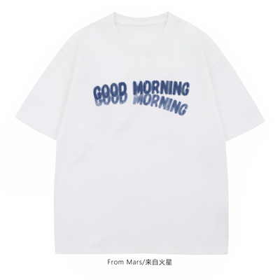 及时行乐字母宽松圆领短袖T恤潮