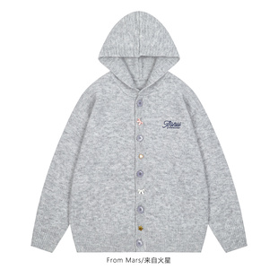 From Mars 怎可结束 美式休闲慵懒风开衫百搭针织衫宽松毛衣女BF