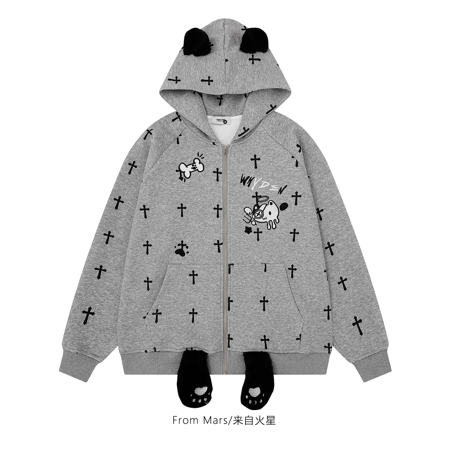 万事皆宜宽松连帽卫衣女外套BF