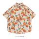 Mars金黄桂花 美式 潮牌花卉满印短袖 From 衬衫 夏威夷宽松休闲衬衣