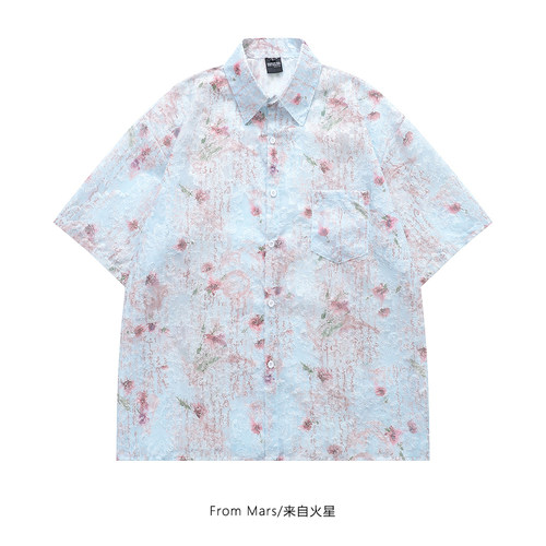 流苏慵懒设计感宽松夏短袖衬衫