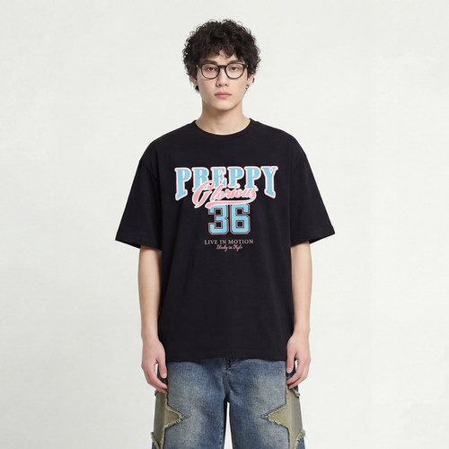 潮牌甜酷风36号字母短袖美式