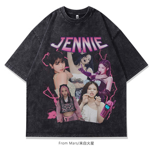 Mars 流浪 From 漂泊 潮牌春夏黑色T恤宽松 美式 高街男女痞帅短袖