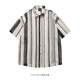 潮牌条纹设计感夏季 一次就好 新款 宽松小众短袖 From 衬衫 Mars
