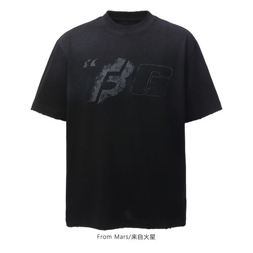 斑驳BG印花宽松男女短袖T恤百搭
