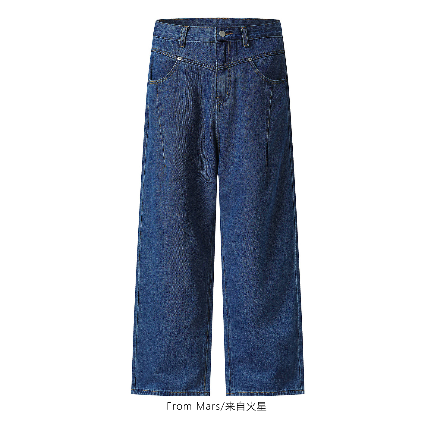 没有突然宽松直筒休闲牛仔裤潮