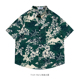 From 沙滩宽松休闲衬衣 衬衫 Mars远古丛林 复古夏威夷花卉印花短袖