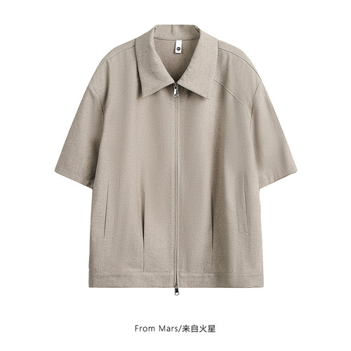 休闲短袖宽松衬衫ins国潮牌