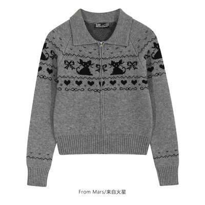 玩躲猫猫开衫毛衣女外套潮