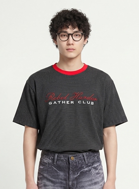 From Mars floral lettering Polo shirt short-sleeved T-shirt