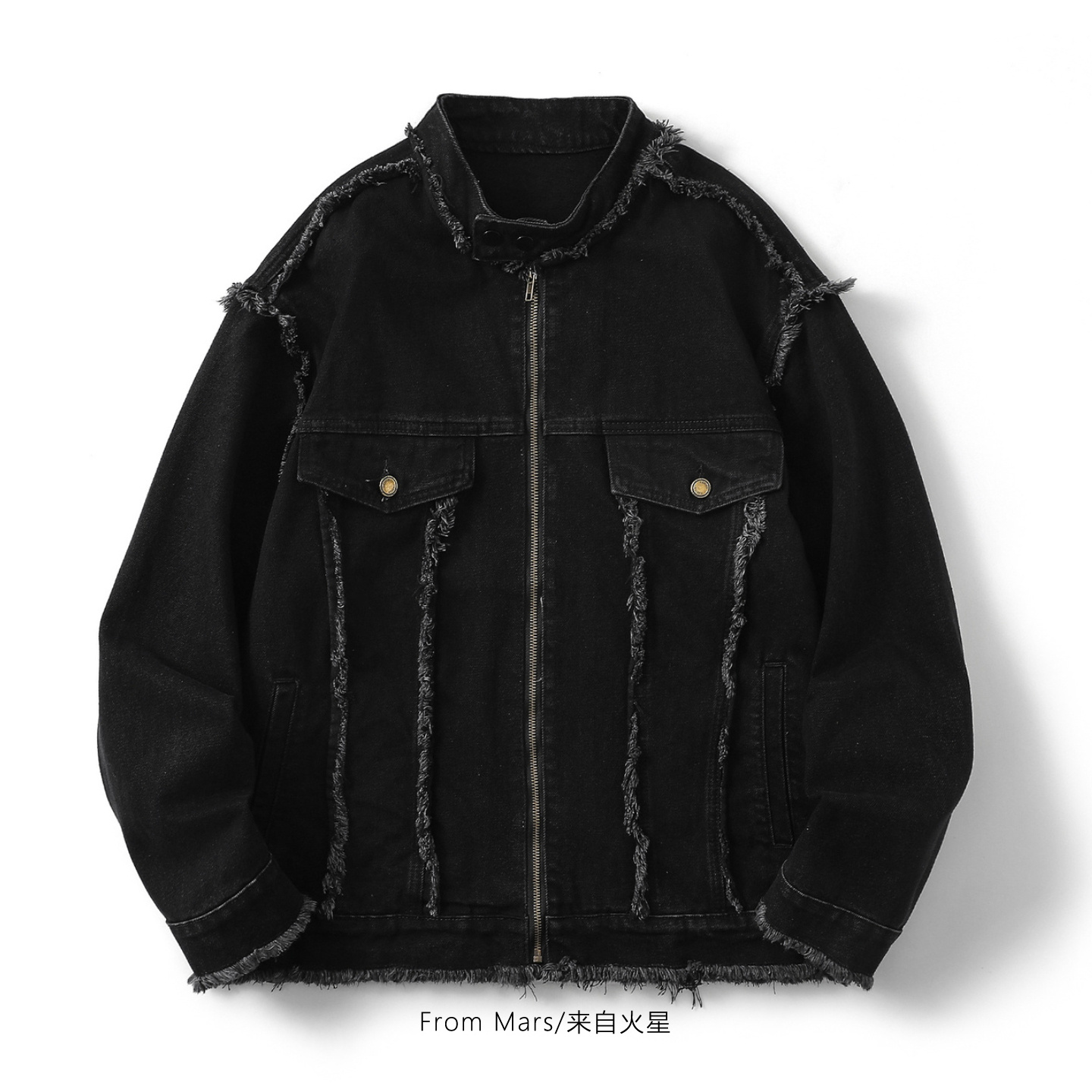 难过的日子宽松立领夹克外套