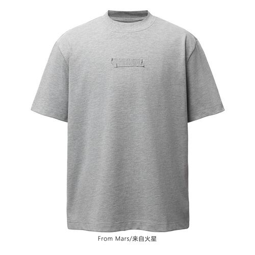 贴布数字字母拼接宽松短袖T恤