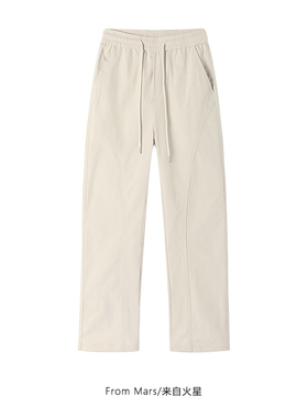 From Mars 细雨落下 国潮牌ins男女百搭宽松简约直筒休闲长裤时尚