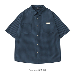 Mars 短袖 成熟稳重 子衬衣男女百搭小众夏季 潮 复古慵懒风格 From