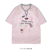 涂鸦短袖 From 体恤 幸福 原宿风潮牌爱心趣味图案个性 Mars 稳稳