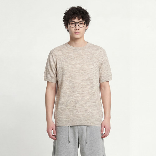 舒适百搭半袖肌理针织短袖BFT恤