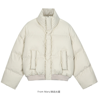 这件小事宽松加厚立领棉衣外套