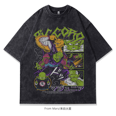 今天挑战做旧水洗宽松BF短袖T恤