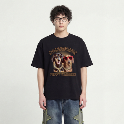 默契搭档宽松设计感男女短袖T恤