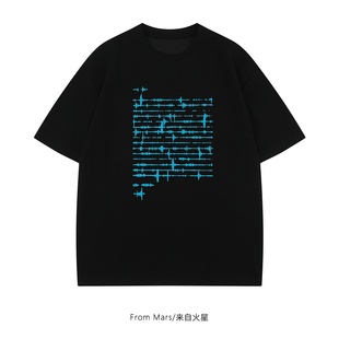 新款 From 黑武士嘻哈 t恤時尚 純棉百搭短袖 潮牌寬松半袖 Mars 個性