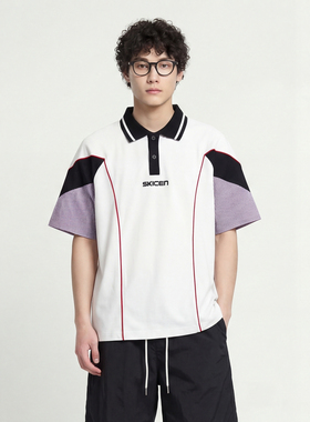 From Mars SKICEN lettered loose lapel short sleeves