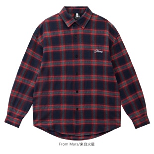 From Mars Freeze happiness loose casual long-sleeved shirt
