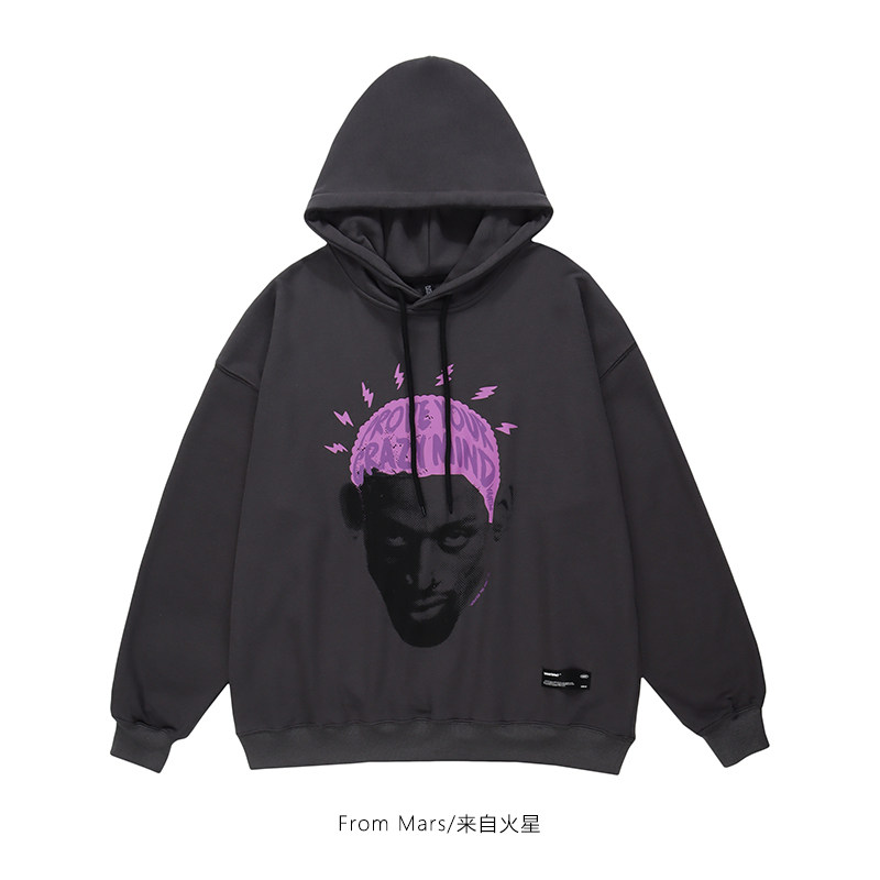 from mars头脑风暴 引人注目的黑人头像印花潮牌街头休闲宽松百搭