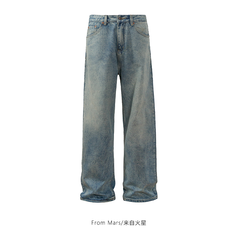 直筒男女宽松百搭牛仔长裤