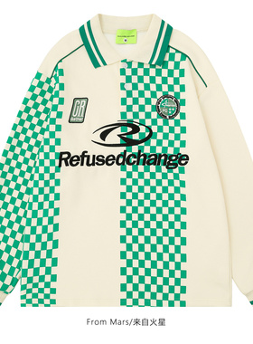 From Mars Never complain about embroidered loose POLO shirt