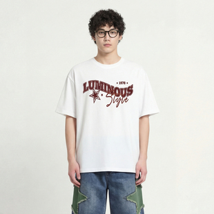 From Mars 1978星星 印花T恤潮牌字母宽松短袖街头风T恤