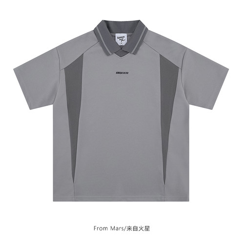 设计感翻领polo衫休闲短袖潮