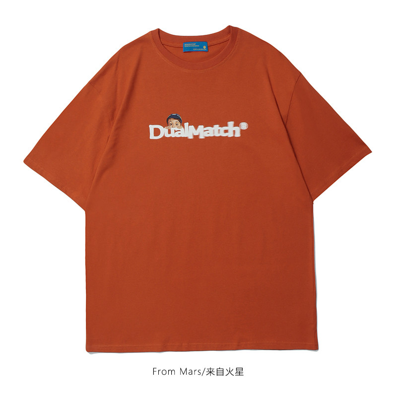 from mars 偷偷看一眼 美式男孩卡通趣味潮牌设计感ins百搭情侣bf