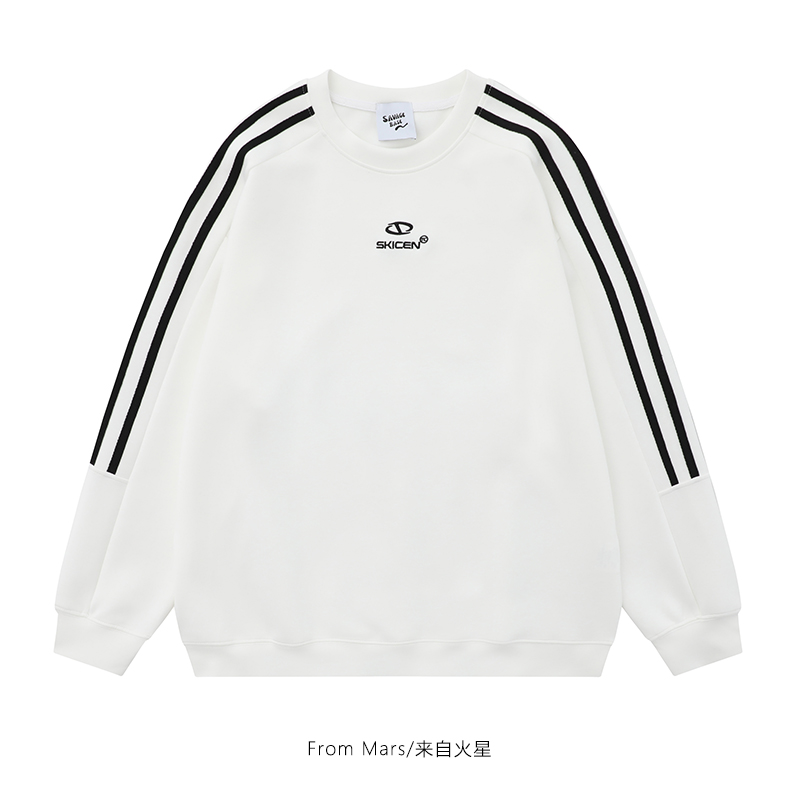 如期而至简约字母刺绣宽松百搭