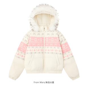 natural thickened From cotton Live hooded coat Mars