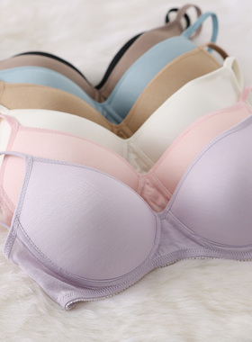 有致双面真丝内衣女无痕轻薄透气无钢圈小胸细肩带桑蚕丝睡眠文胸