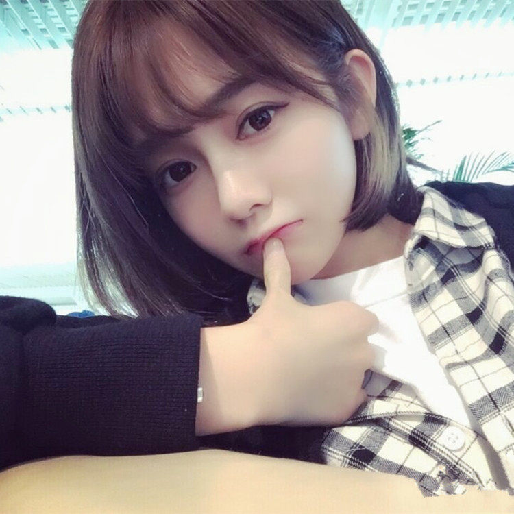 短直发bobo头空气刘海女装大佬短发cd变装伪娘假发整顶假毛套装男