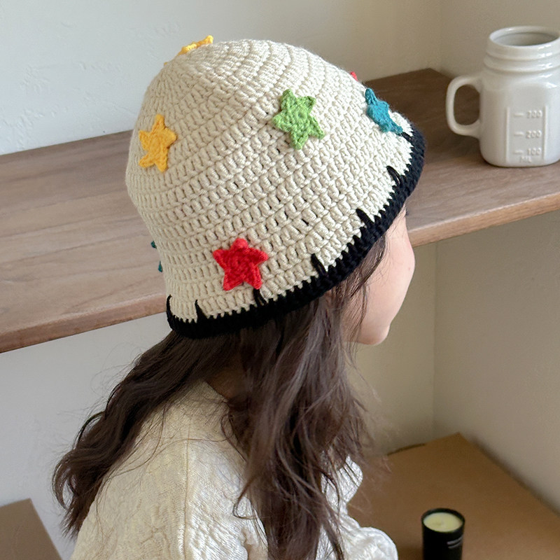 可爱彩色星星儿童针织渔夫帽女孩秋冬季毛线帽子韩系百搭保暖盆帽,服饰配件/皮带/帽子/围巾,帽子,淘宝优惠券,粉丝福利购,淘宝优惠卷