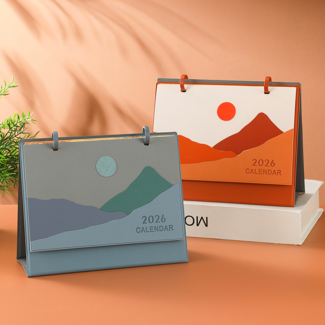 台历2026年新款日历定制桌面摆件高档精美皮质笔记本子礼盒套装创意商务办公工作简约记事自律打卡计划定做