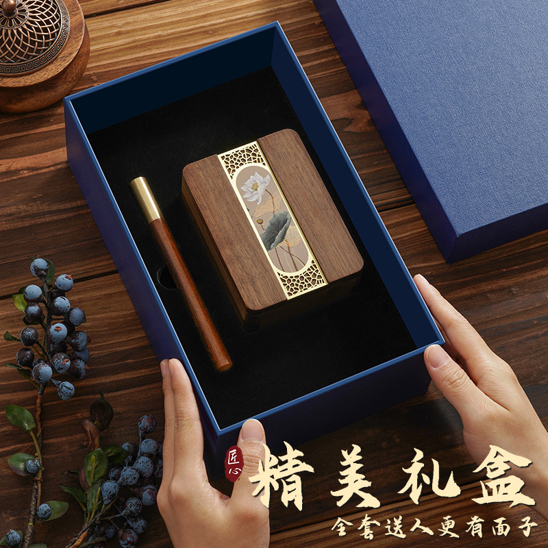 实木笔筒定制礼盒套装文创伴手礼定做刻字保温杯咖啡杯教师节送老师客