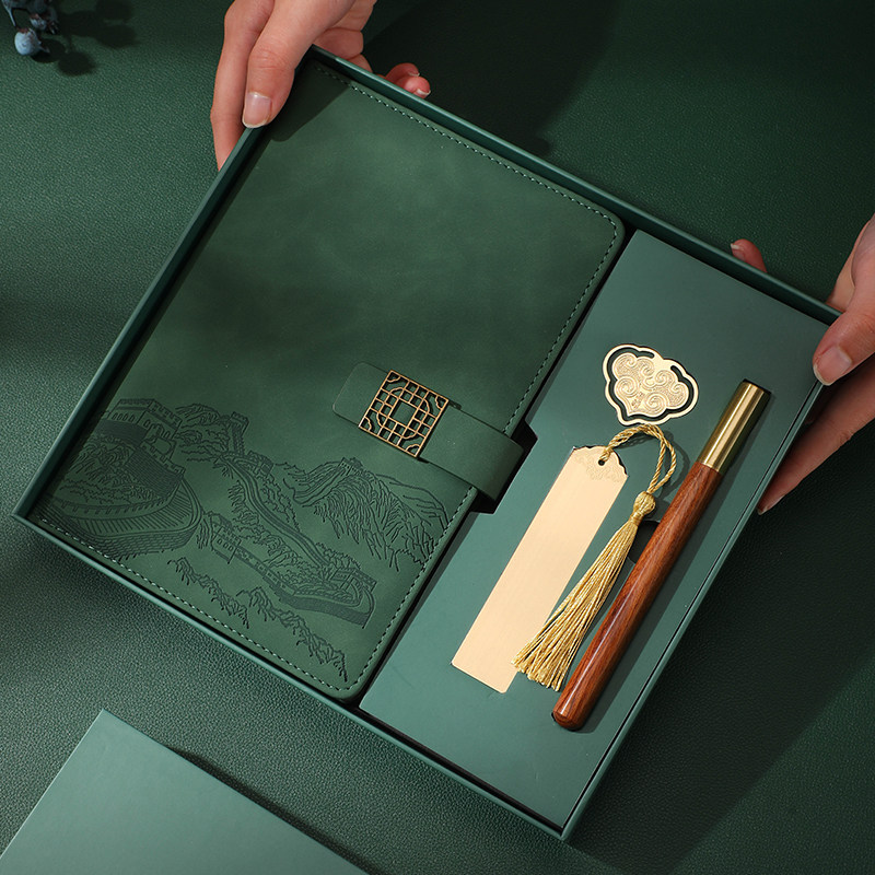 笔记本本子简约高档礼盒装商务办公记事本工作会议记录本企业定制可印