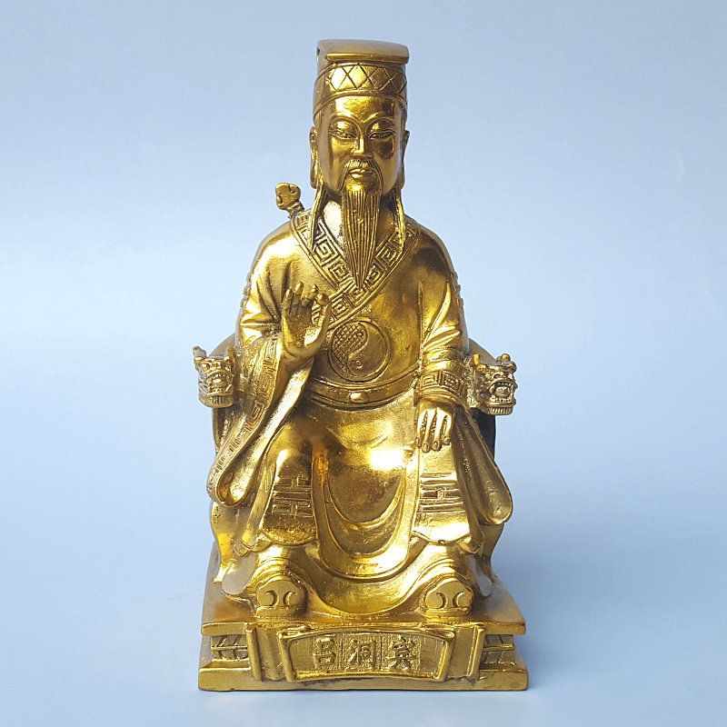 吕洞宾铜像纯阳子真派祖师八仙过海神像中式摆件吕祖像客厅工艺品