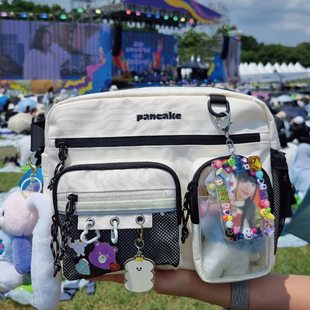 KPOP升级版追星痛包通勤大容量演唱会藏支架灯牌暗格包应援斜挎包