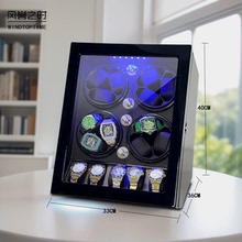 12+5旋转高光烤漆上链摇表器家用全自动LED机械手表收纳盒大容量