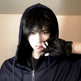 张起灵cos假发盗墓笔记小哥假毛少年感毛坯氛围感万用百搭全头套